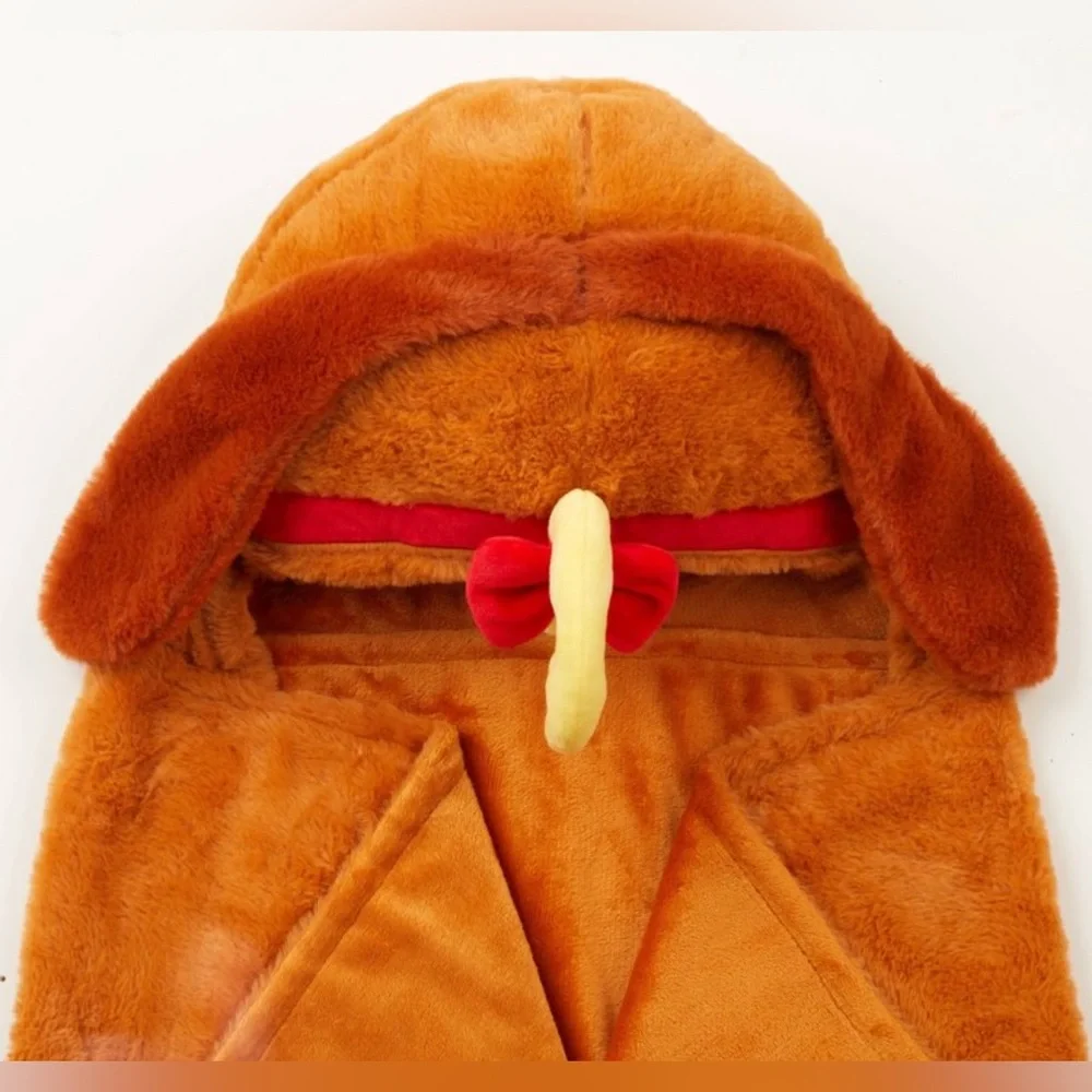 Dr. Seuss The Grinch-Max the Dog- Soft Brown Plush Hooded Blanket 30x50 in.
